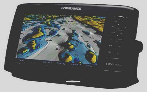 High-frequency sonar bathymetry transect of riverbed